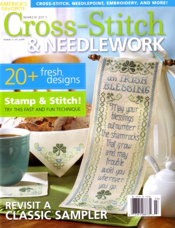 หนังสือนิตยสาร Cross -Stitch & Needlework ฉบับ March2011