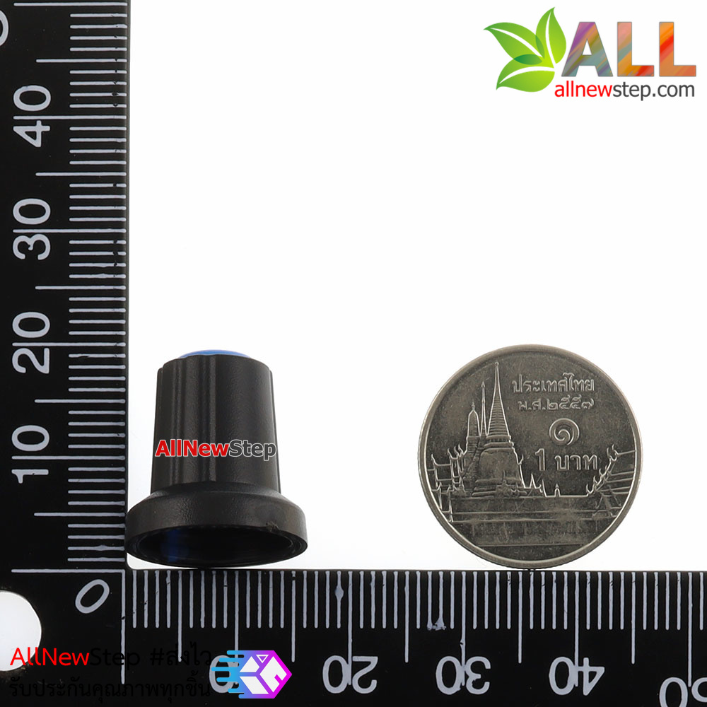 Plastic Knob WH148 Knob Potentiometer Knob Hat จุกหัวหมุนตัวต้านทานปรับค่าได้ สีน้ำเงิน
