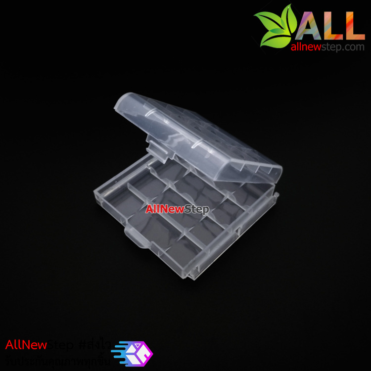 กล่องใส่ถ่าน AA 4 ก้อน battery storage box สีเขียว