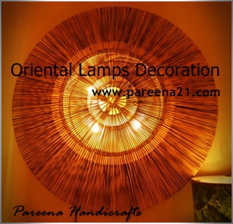 โคมไฟไม้ไผ่แบบติดผนัง Bamboo lamps wall hanging, Eco Products Design,