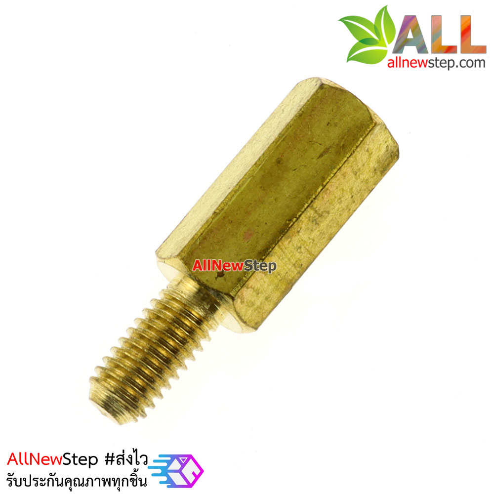 Pillars Nut M3 น็อตตัวเมีย ทองเหลืองแบบยาว 16mm 10+6mm