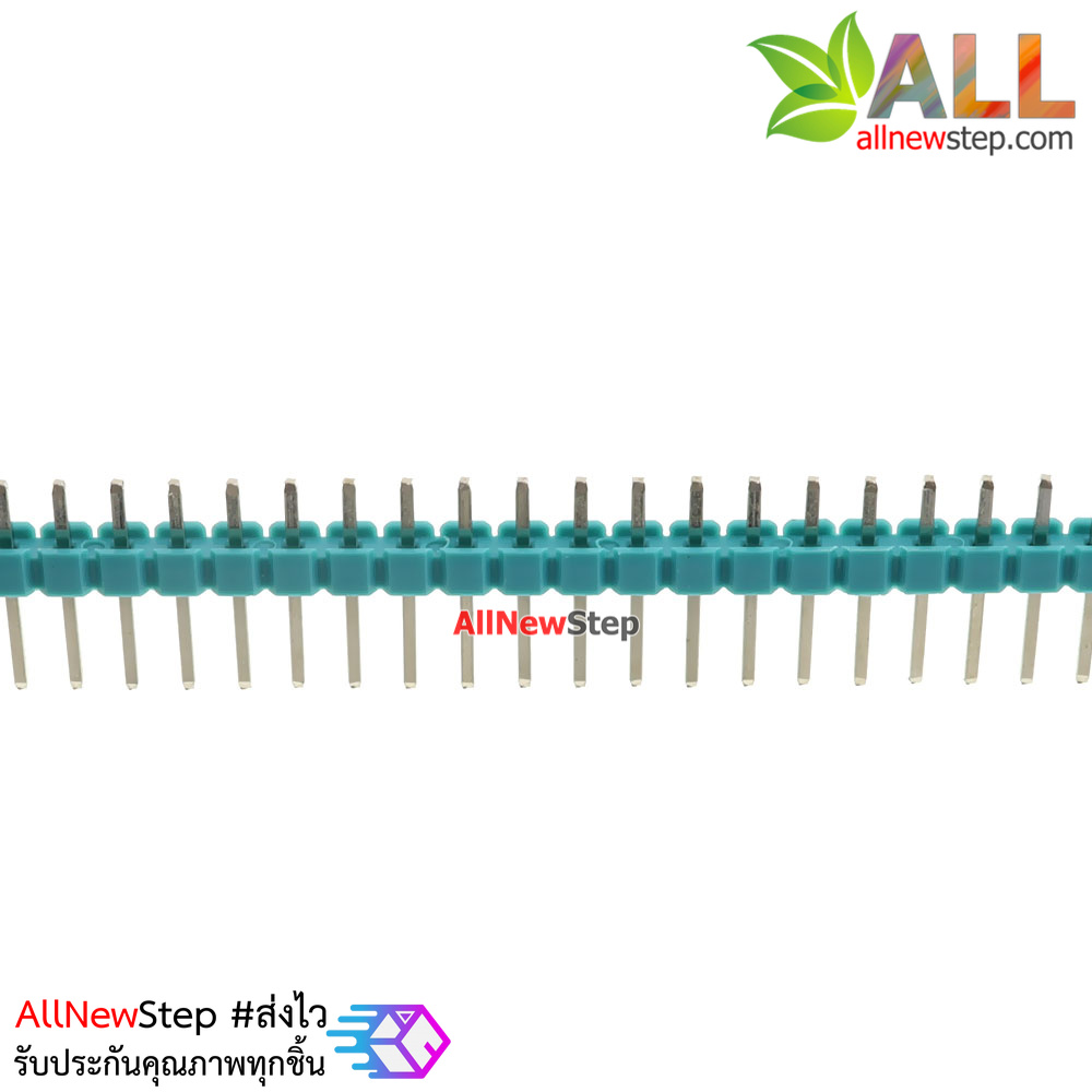 ก้างปลา 40 ขา สีเขียว 2.54mm Green Single Row Male 1X40 Copper Pin Header Strip