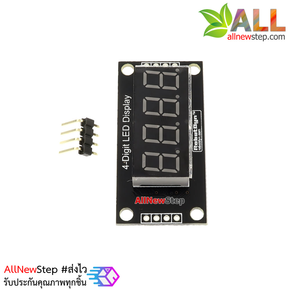 โมดูลแสดงค่าตัวเลข 4 หลัก ขนาด 0.36 นิ้ว สีแดง TM1637 Driver