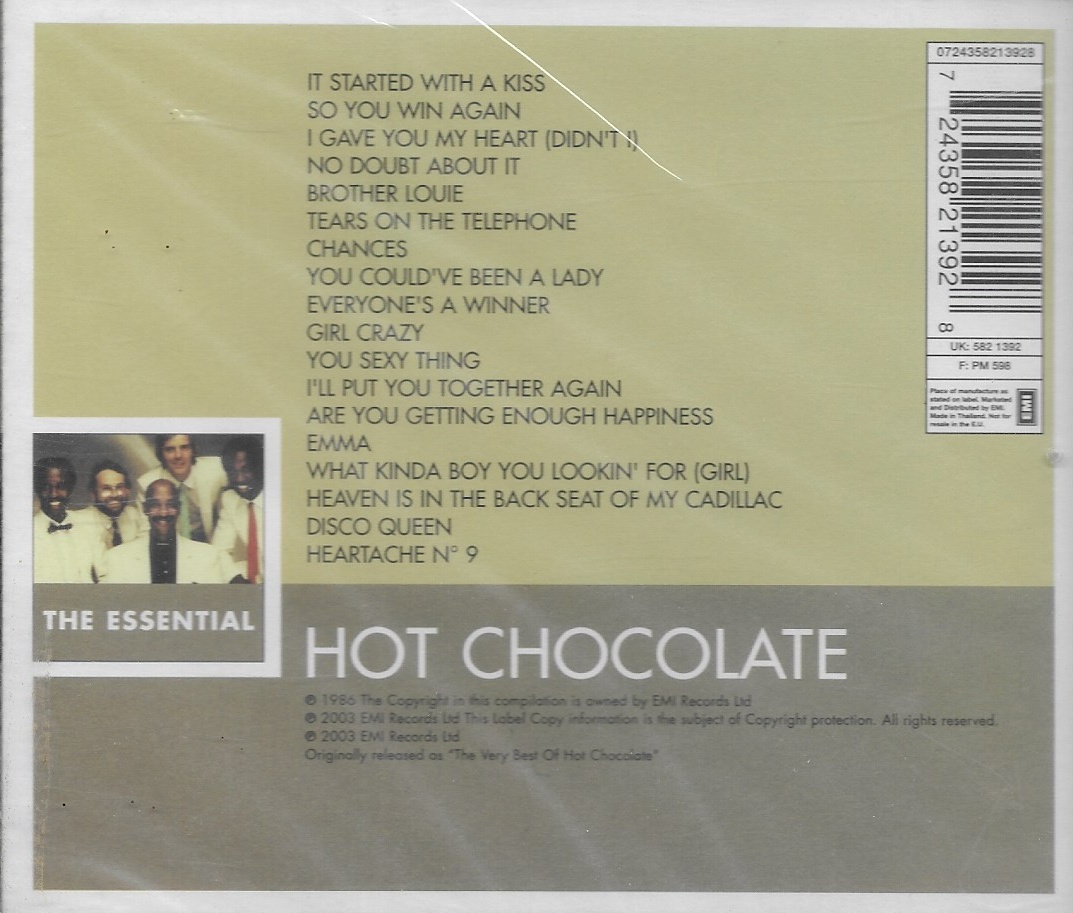 CD,Hot Chocolate - The Essential Hot Chocolate (2003)(Thai)