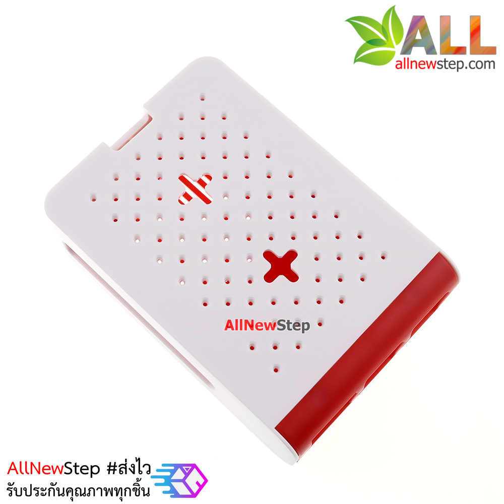 กล่องเคส Raspberry Pi 4 4B cooling fan injection molding ABS protective shell box สีแดง