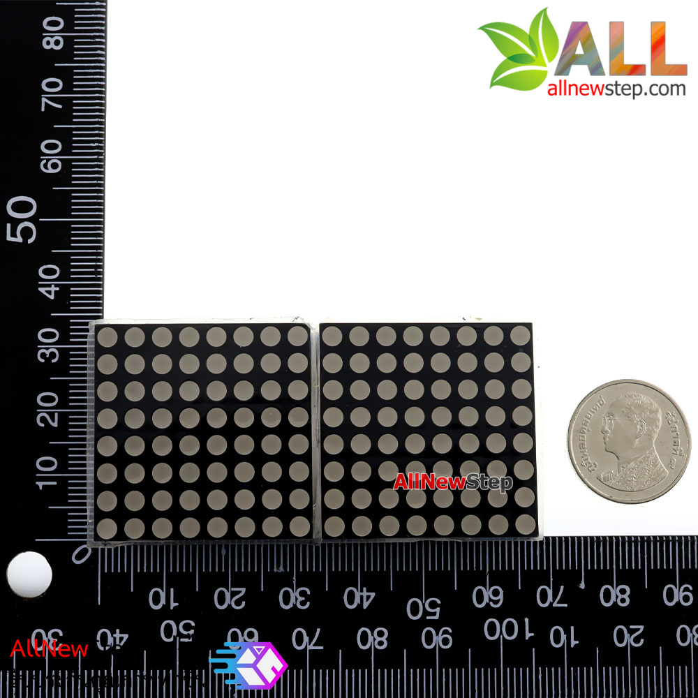 โมดูล LED MAX7219 dot matrix module 2 digit จอสีแดง