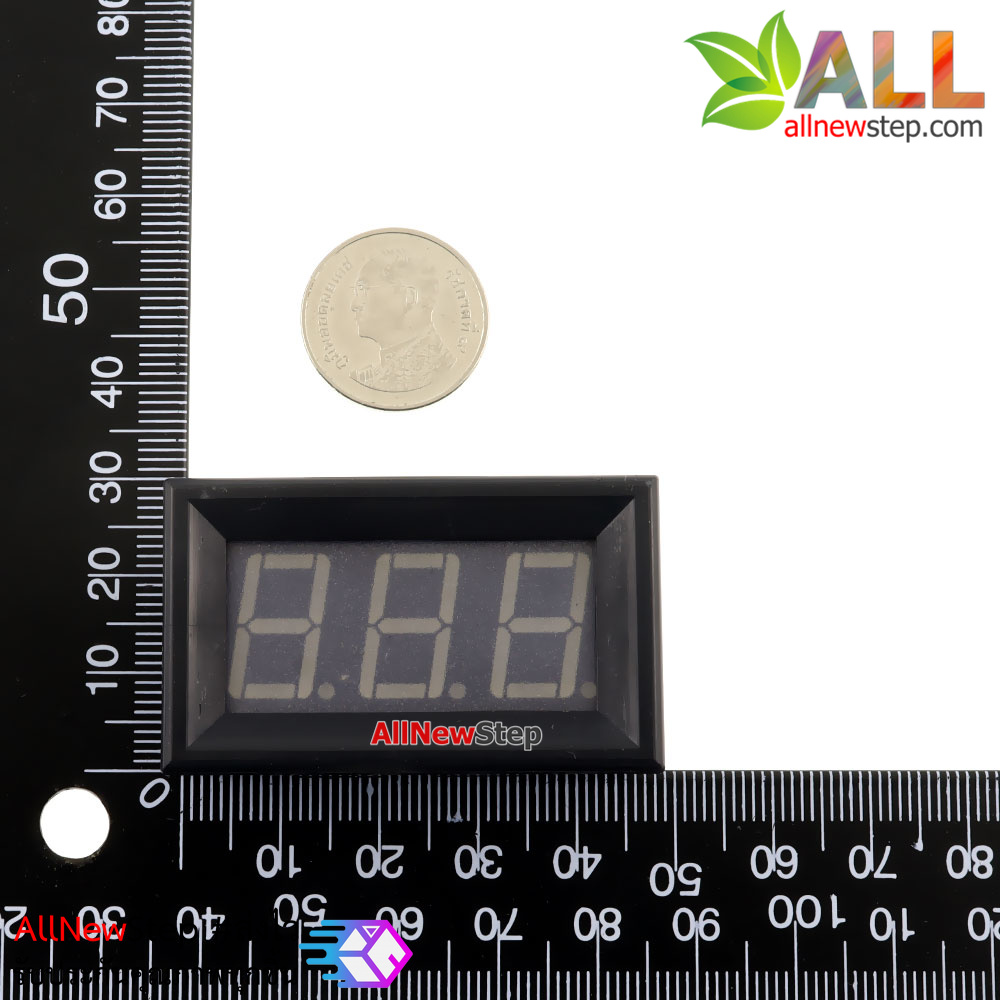 LED 0.56 Voltage Meter Mini Digital Voltmeter DC 5-28V สีน้ำเงิน