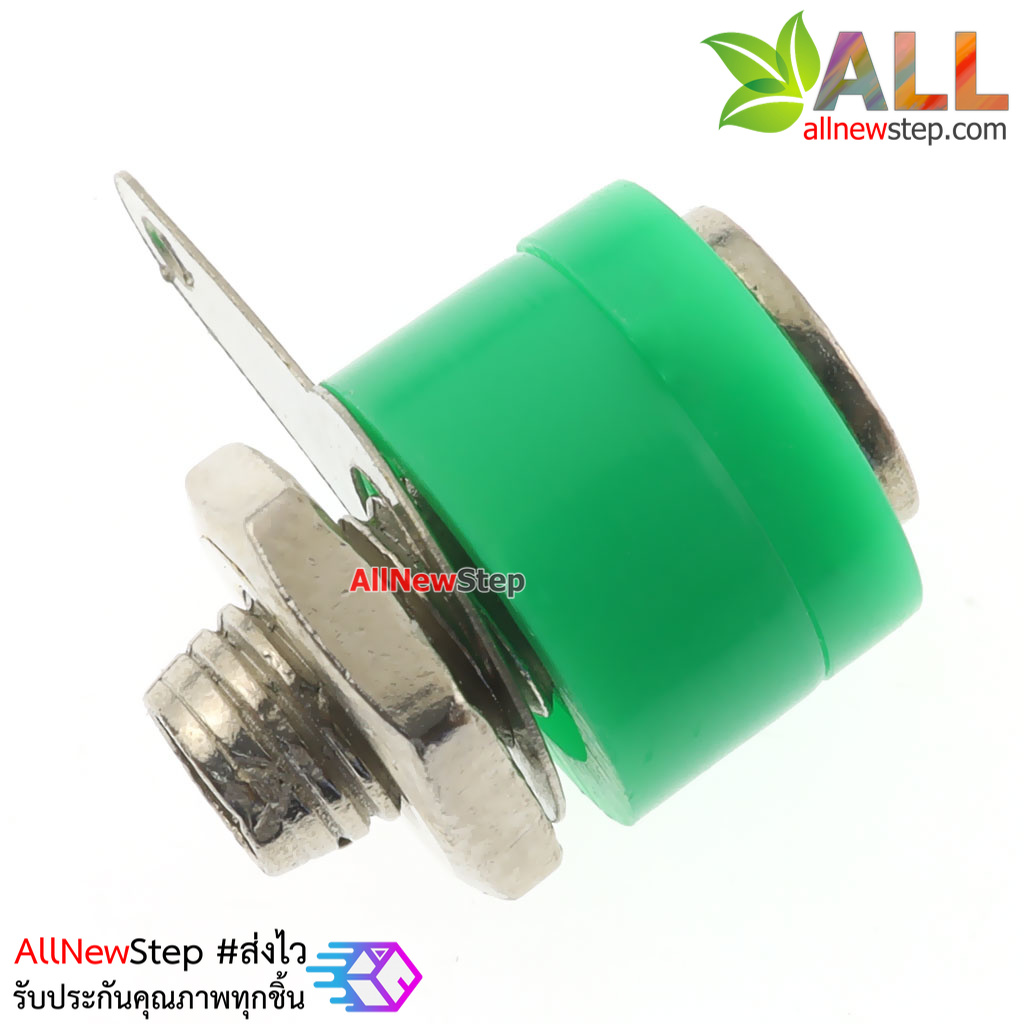Banana socket banana plug 4MM banana head แจ๊กแบบกล้วย บานานาปลั๊ก ตัวเมียขนาด 4mm สีเขียว จำนวน 1 ชิ้น
