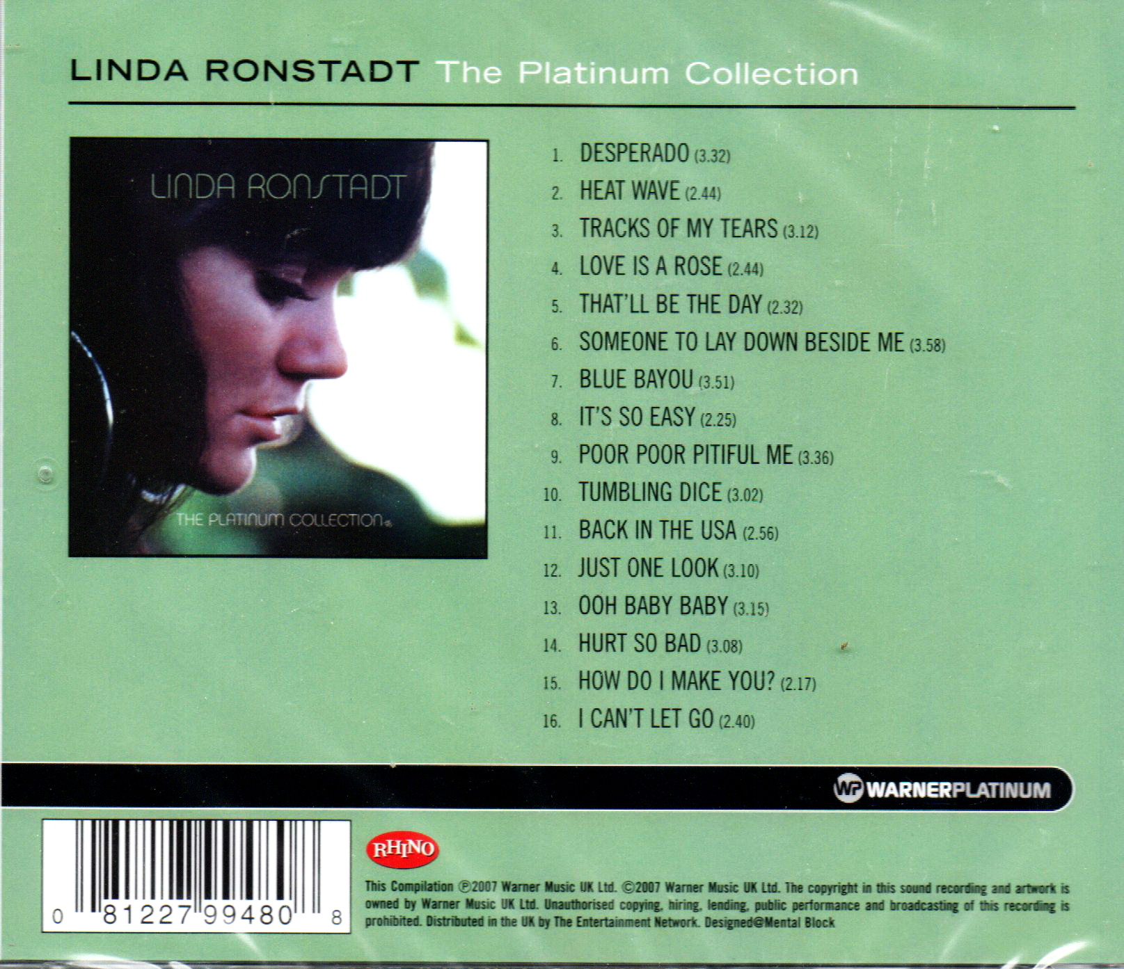 CD,Linda Ronstadt - The Platinum Collection (2007)(UK)