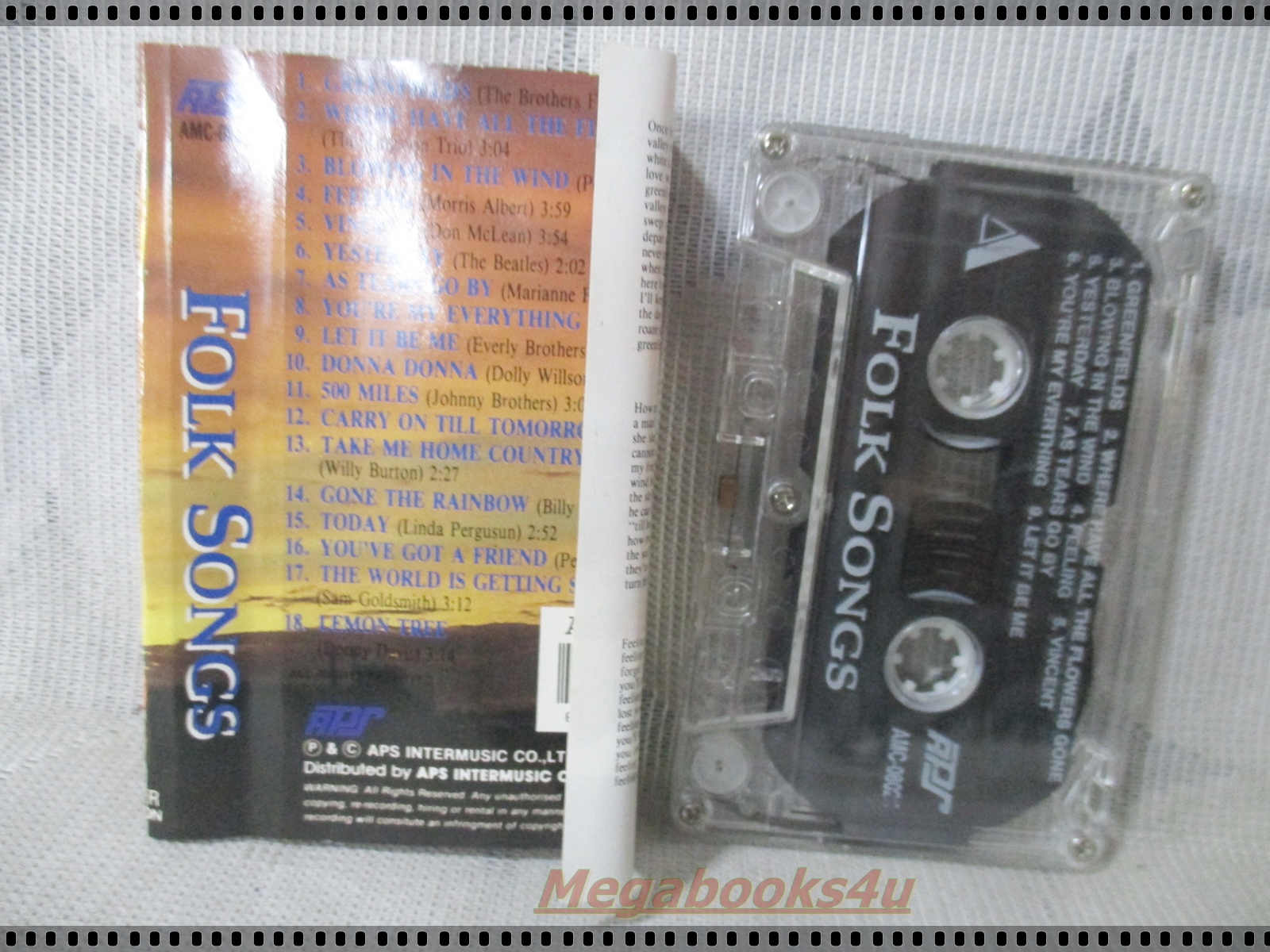 ขายเทปเพลงสากลเก่า FOLK SONGS