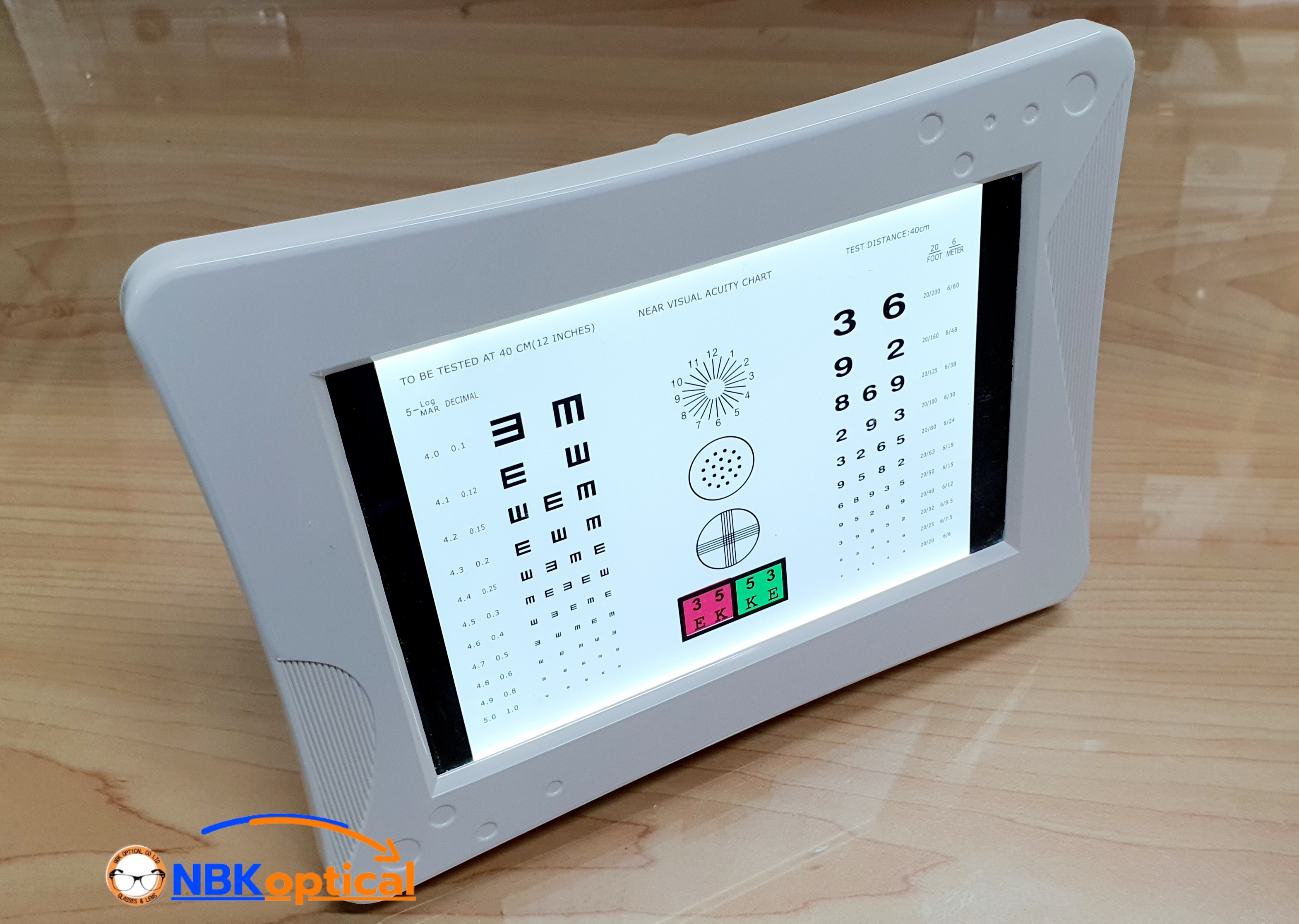 Near Visual Acuity Chart LED เนียร์ชาร์ต ทดสอบ มองใกล้