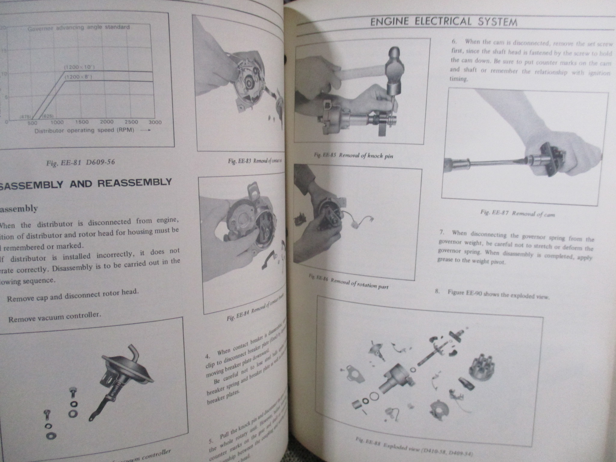 คู่มือซ่อมรถนิสสัน รถดัทสัน SERVICE MANUAL model L20A, L24 SERIES ENGINE / NISSAN MOTOR. / ตำหนิ ตัวหนังสือมีเจาะรูไว้ใส่แฟ้ม