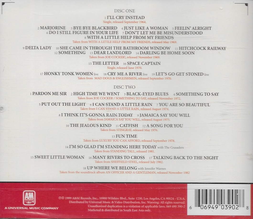 CD,Joe Cocker - The Anthology (2CD)(1999)(Asia)