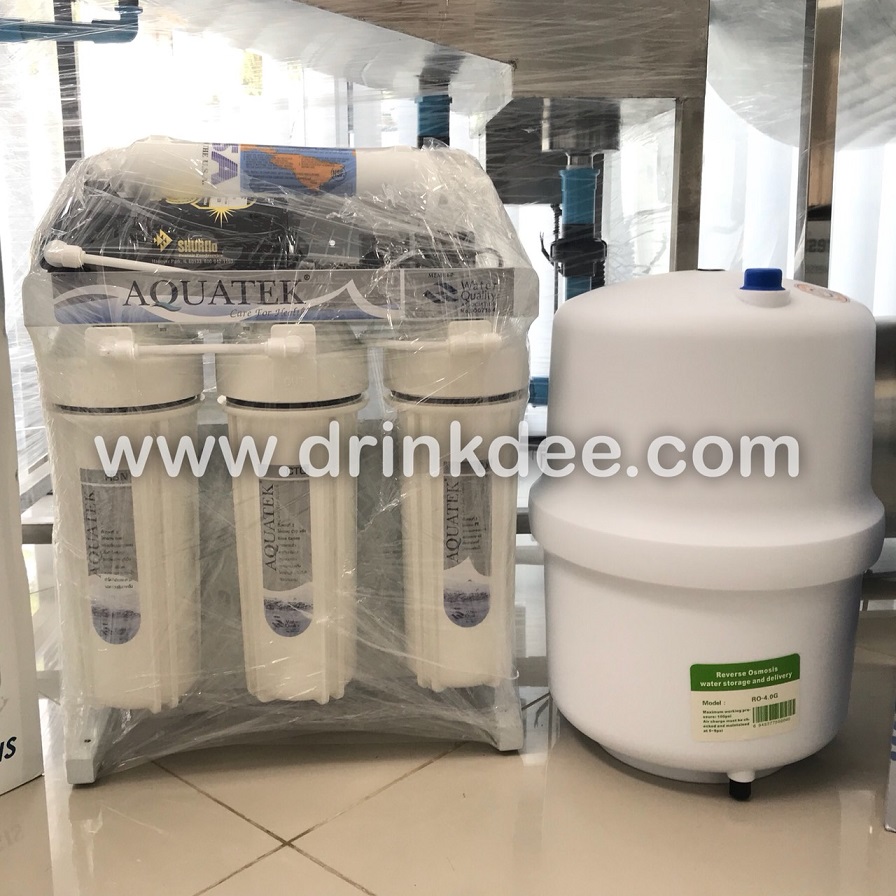 เครื่องกรองน้ำ 5 ขั้นตอน RO. 50 GPD. ยี่ห้อ Aquatek USA. ของแท้