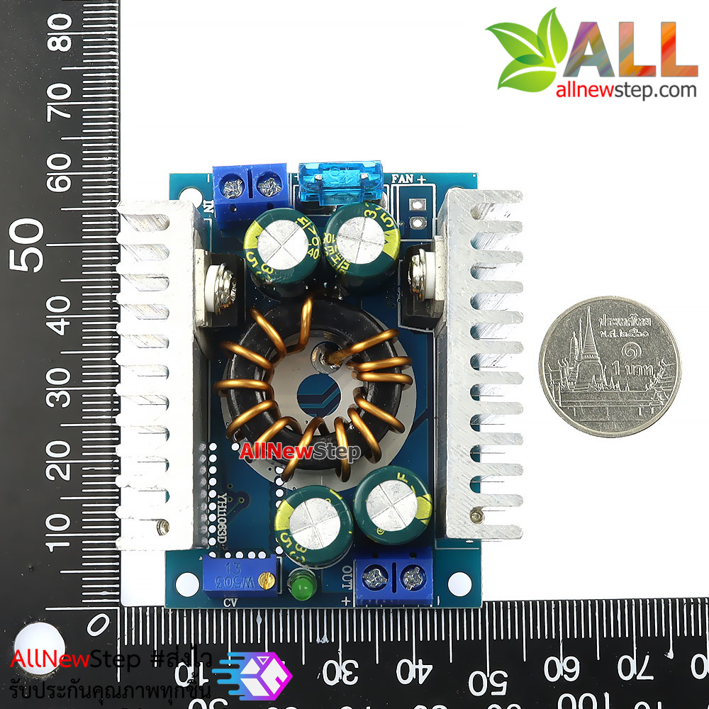 โมดูลแปลงไฟขึ้น Step up boost power supply 10-32V to 11-46V 150W HIGH POWER