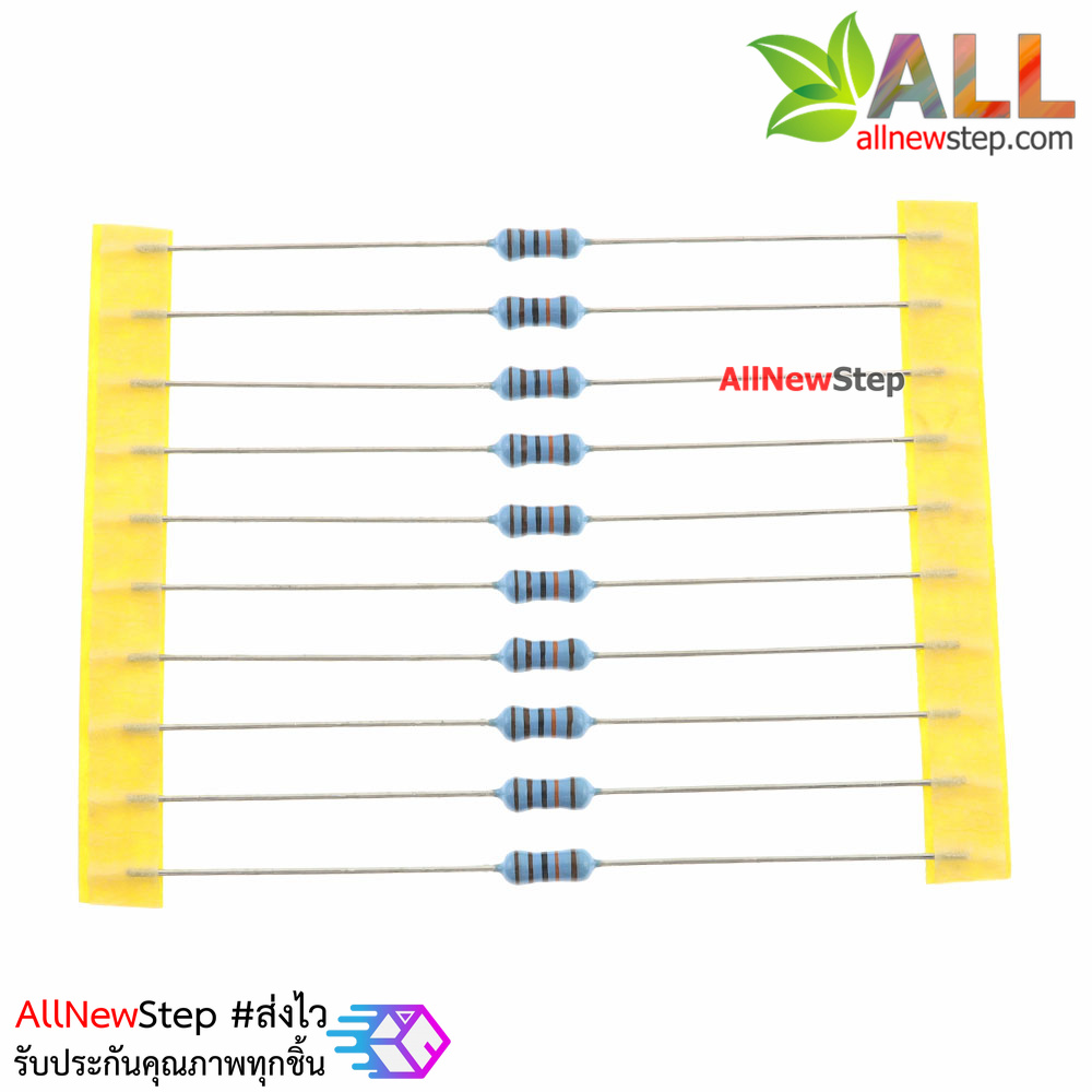 ตัวต้านทาน 1.3 K 1/4W Metal film 1.3k 1% จำนวน 10 ชิ้น