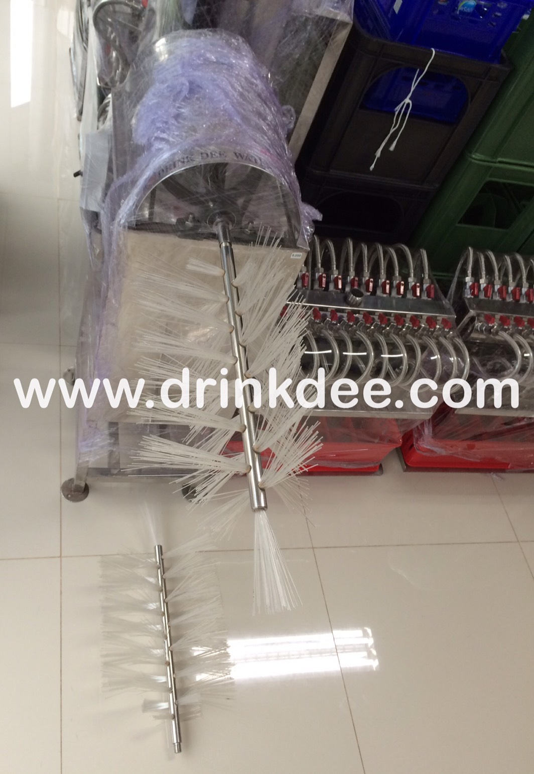 แกนสแตนเลส+ขนแปรงล้างถังภายใน(ตัวสั้น)