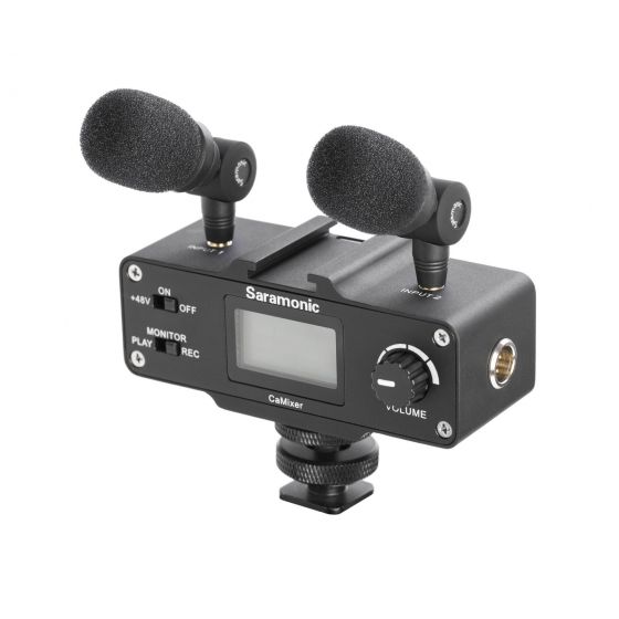 Saramonic CaMixer Microphone Kit with Dual Stereo Condenser Mics, Digital Mixer & XLR/Mini-XLR Input