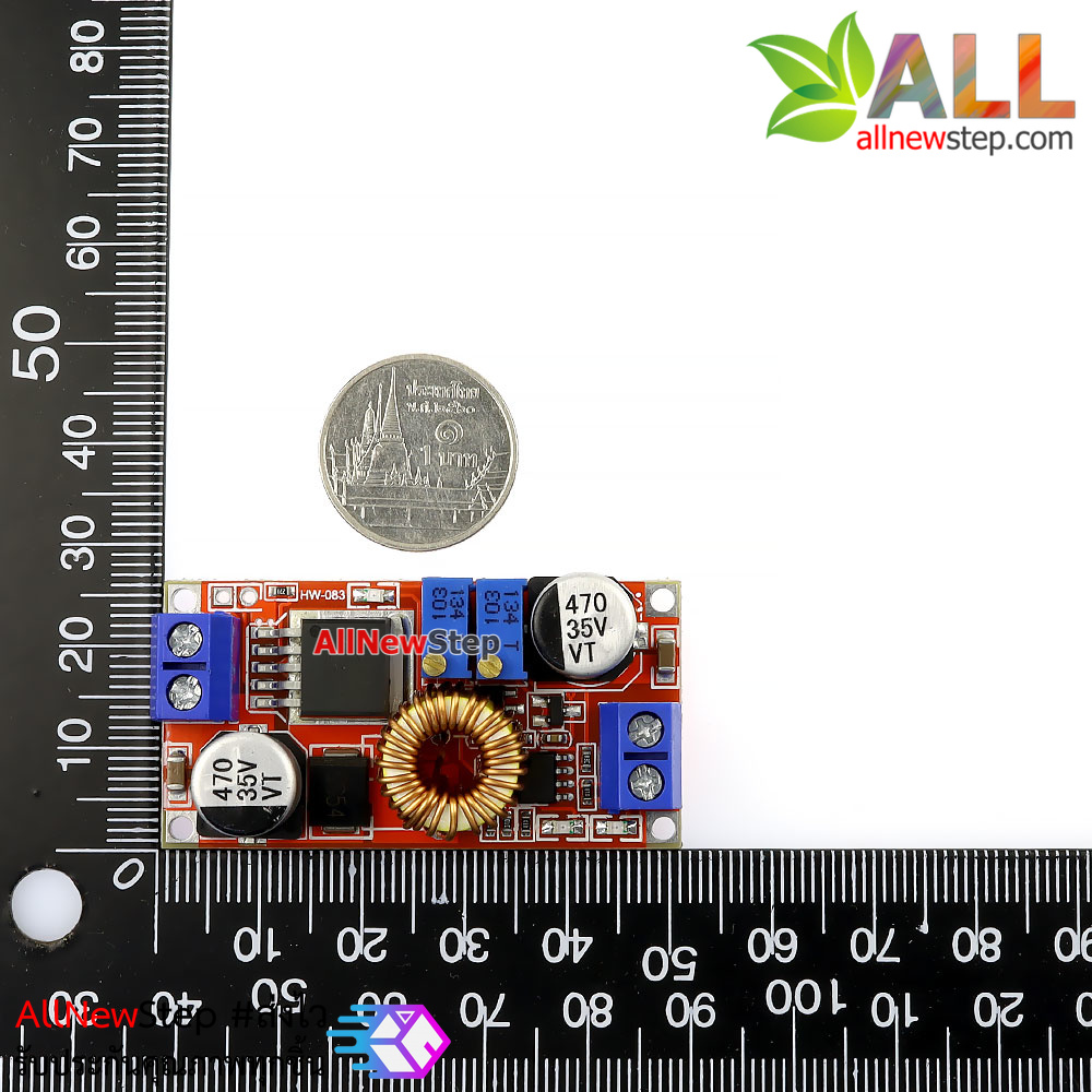 XL4015E High current 5A Stepdown 4-35V to 1.25-32V 5A โมดูลสเตปดาวน์แปลงไฟจาก 4-35V เป็น 1.25-32V กระแสสูงสุด 5A
