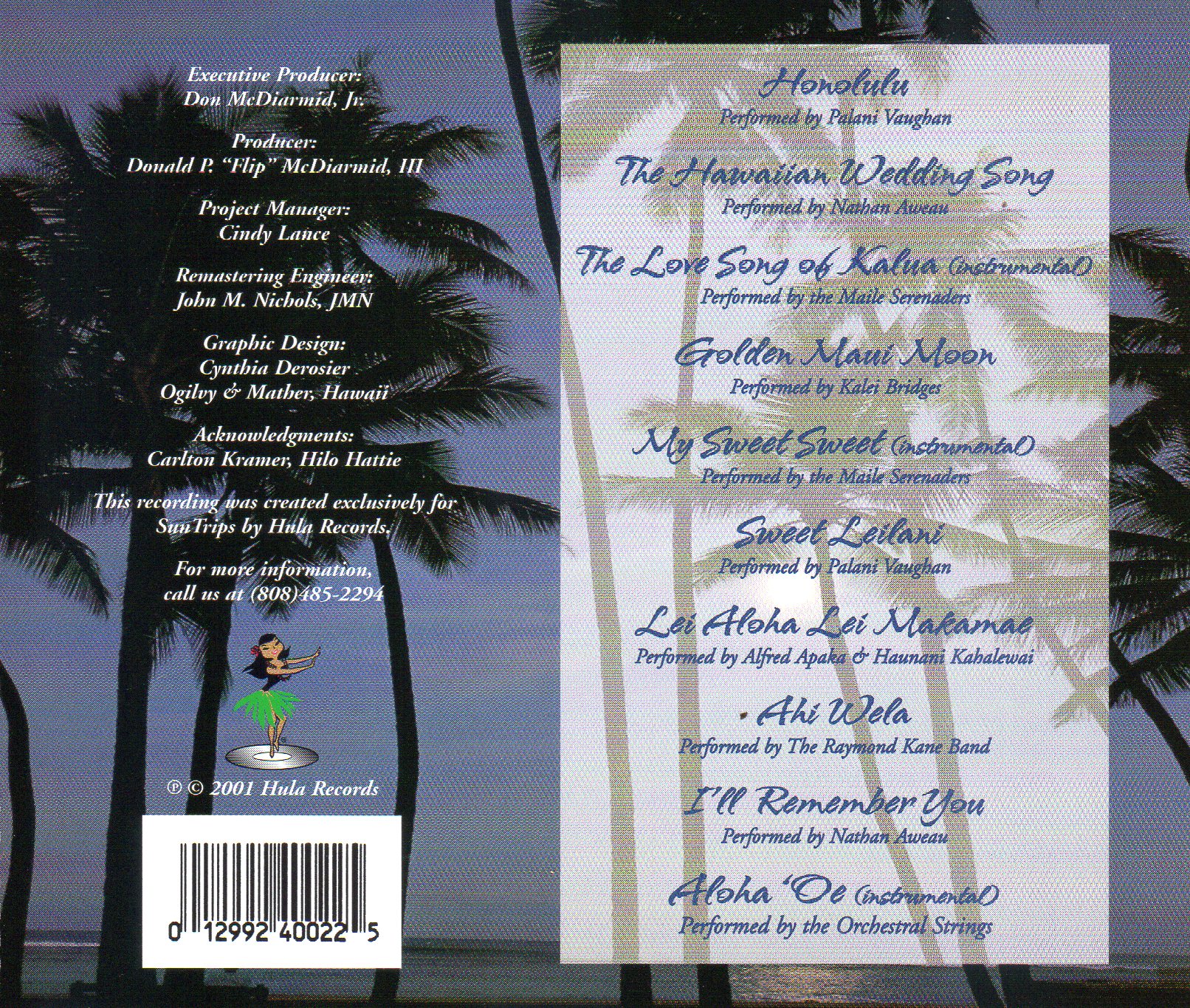 CD,Love Songs of the Islands Sun Trips Hula Records (Various Artists)(2001)