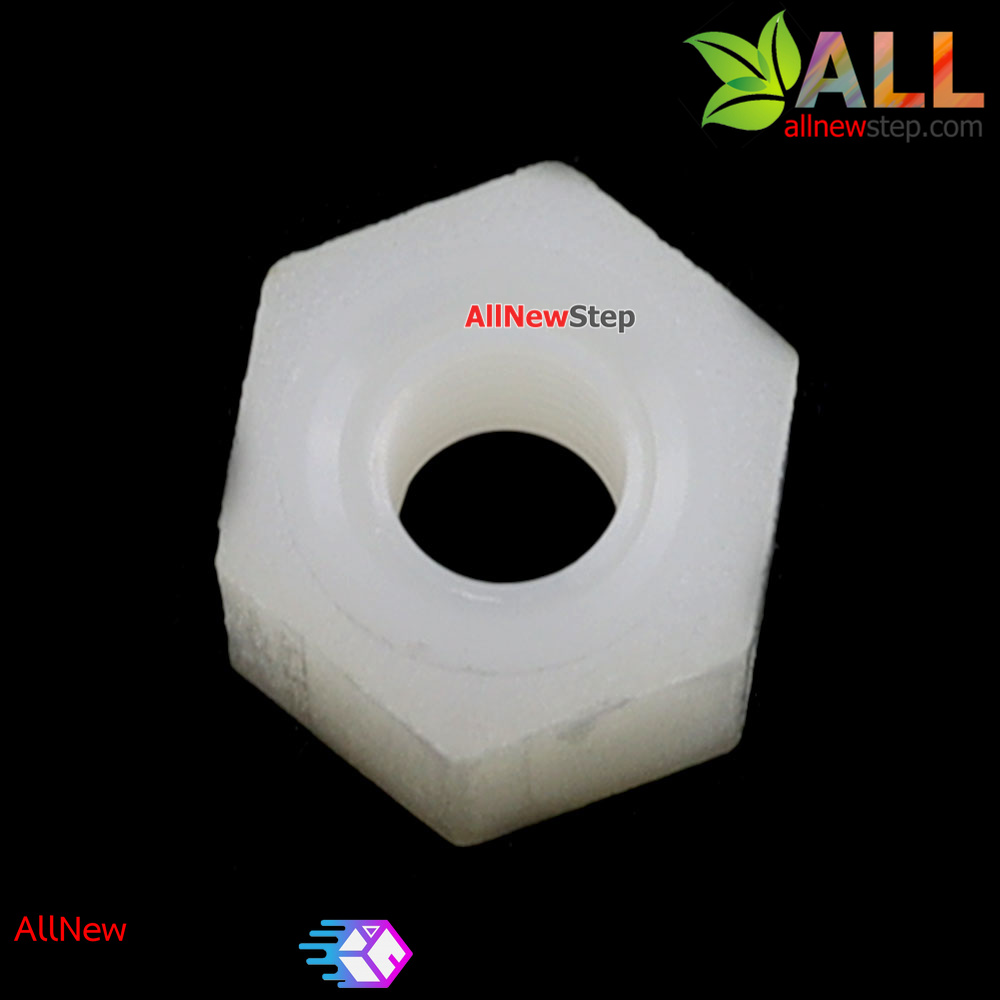 M2.5 เสาน็อตไนลอน NUT Nylon M2.5 ขนาด 5mm สีขาว จำนวน 1 ชิ้น