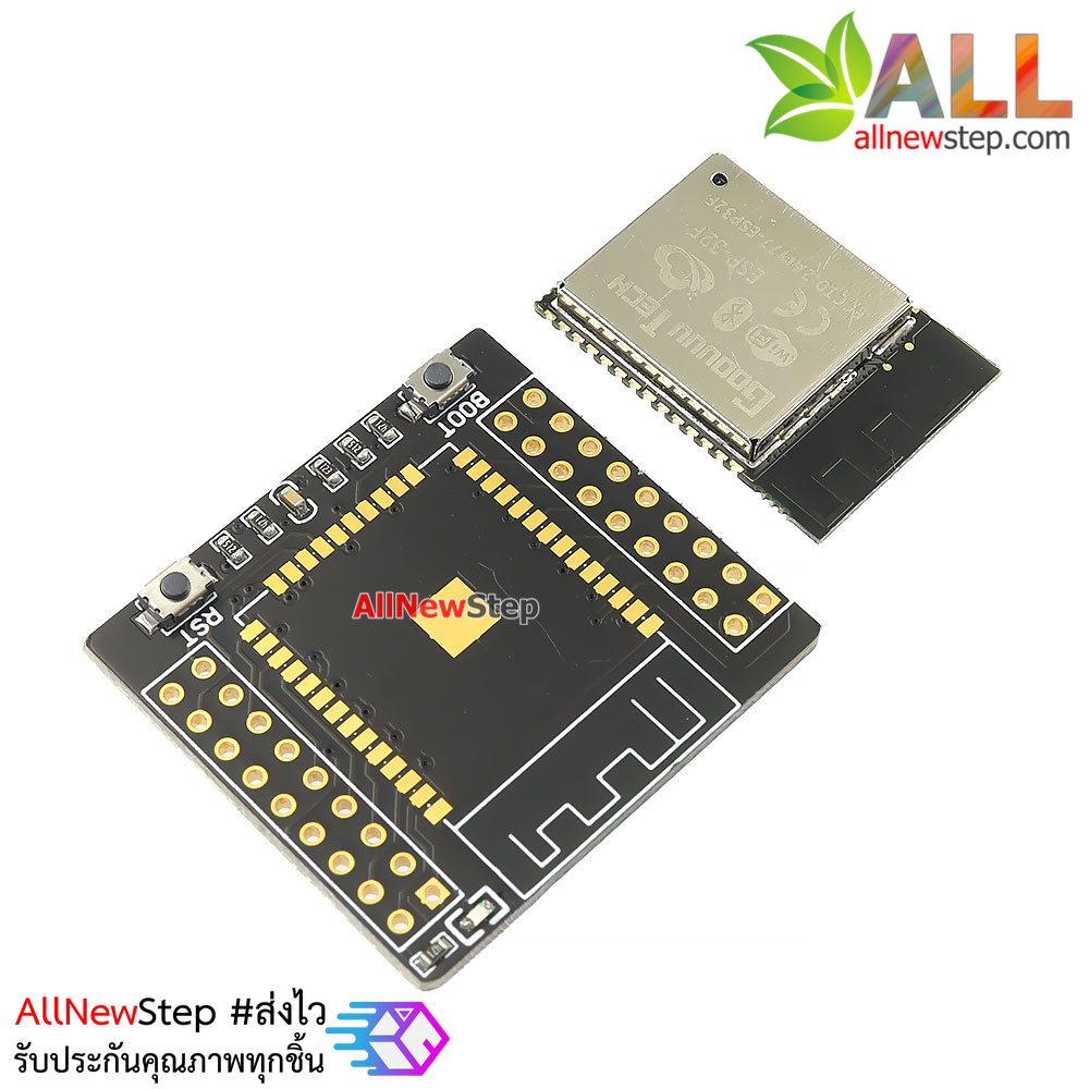 โมดูล ESP32 ESP-32F module + interposer board WiFi Bluetooth dual-core IoT