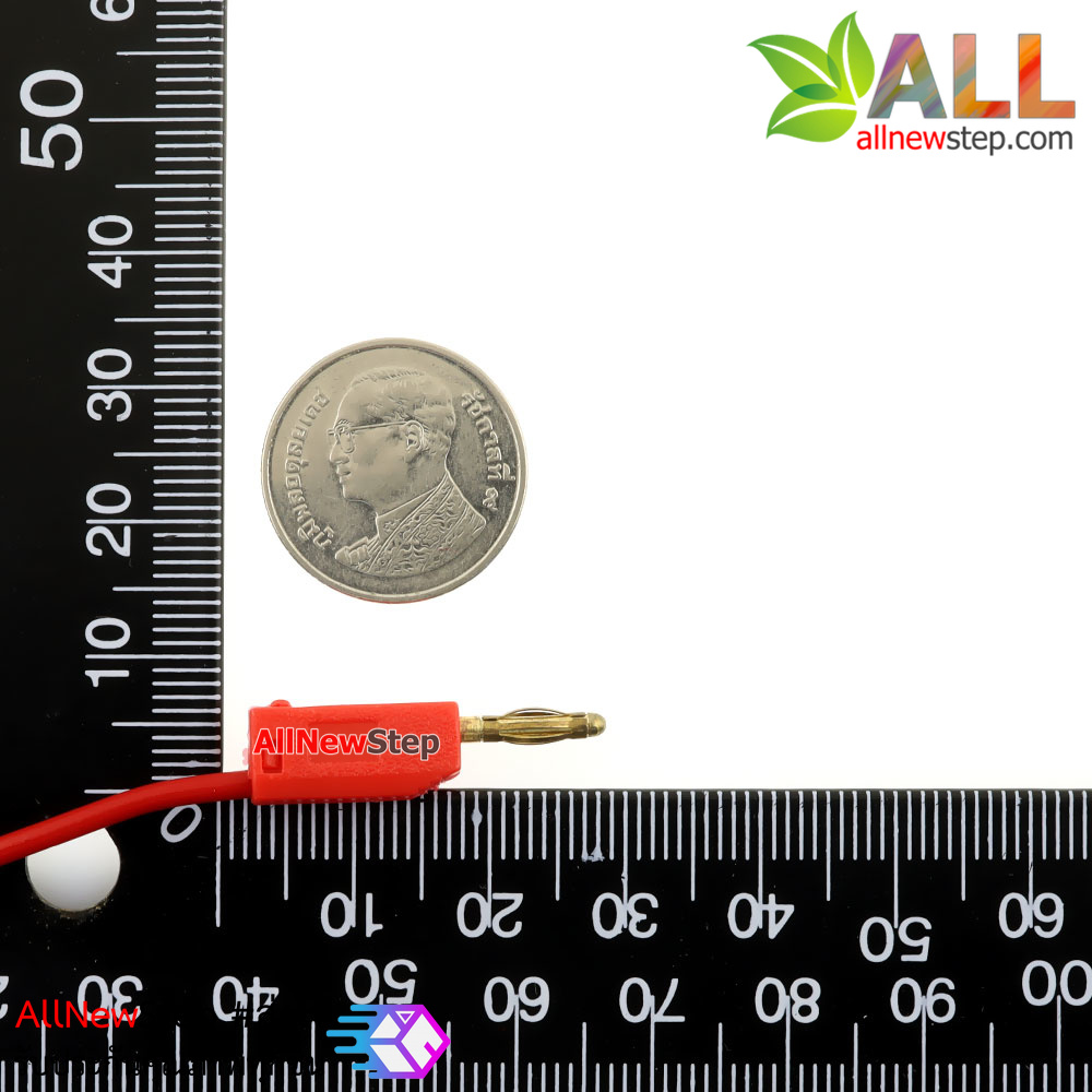 2mm Banana to Banana Jack Cable 20cm สีแดง