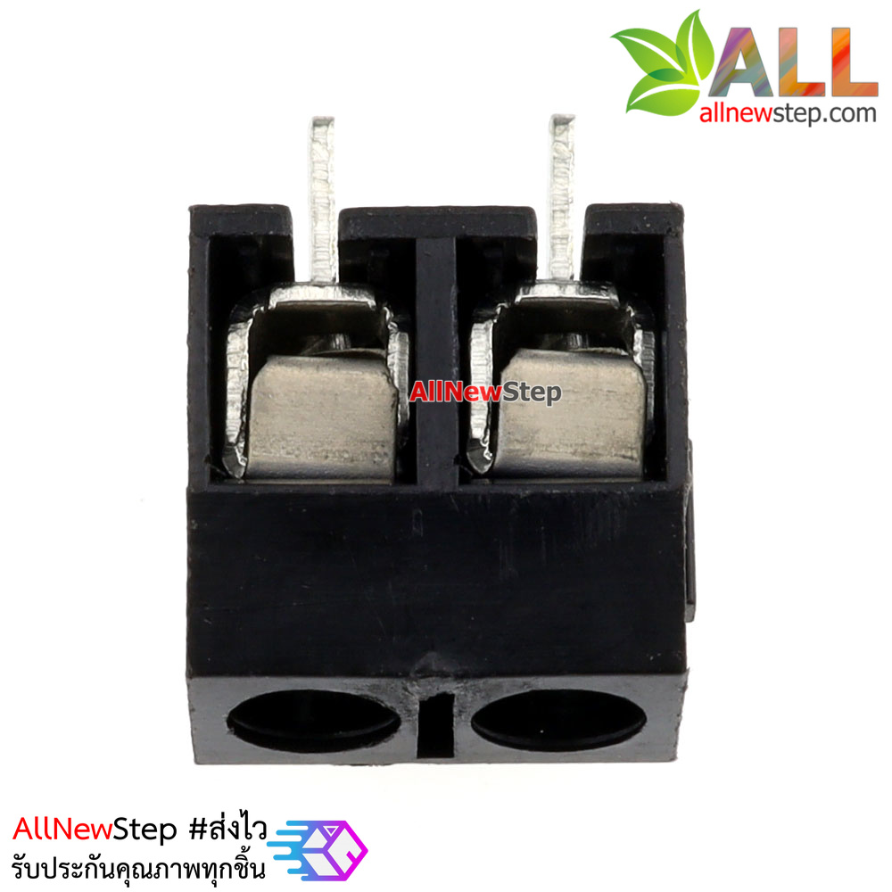 Terminal Block 2 ขา KF301 2P position 5.0MM screw PCB terminal block สีดำ