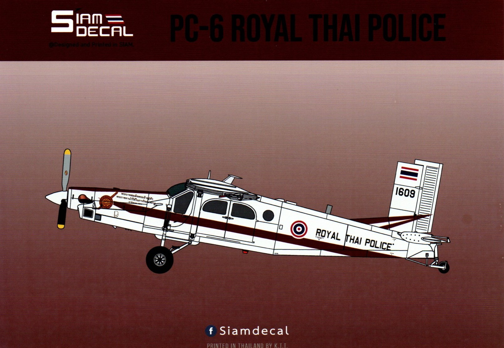 DECAL 1/48 PC-6 ROYAL THAI POLICE