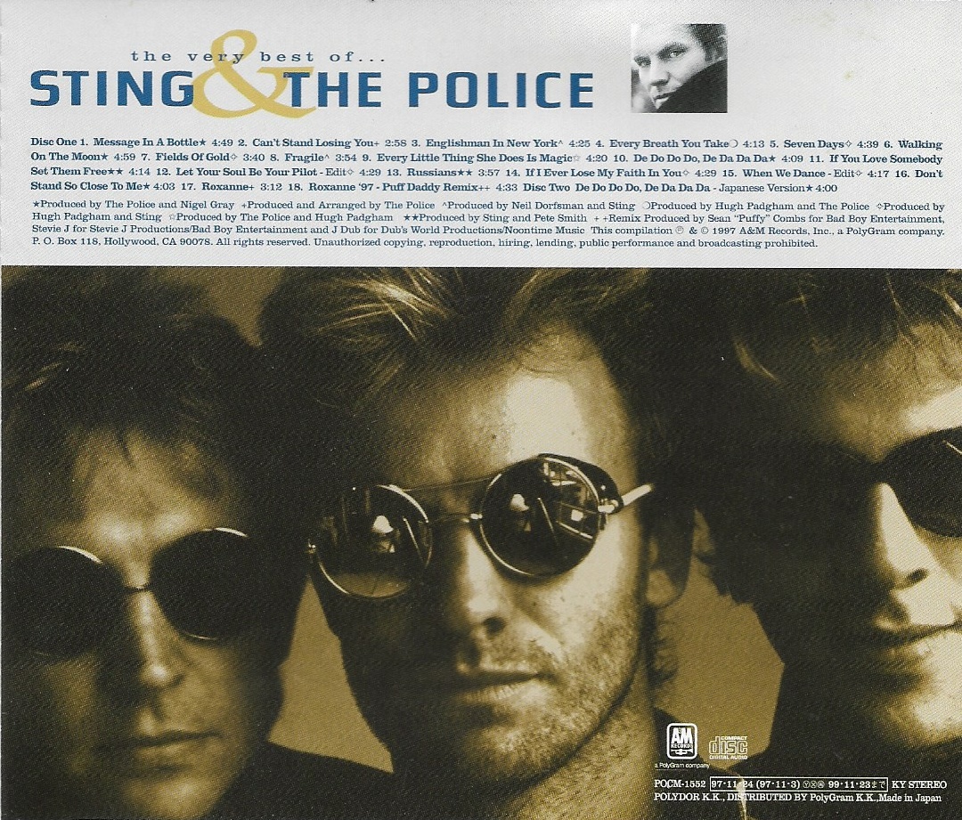 Used CD,Sting & The Police - The Very Best Of Sting & The Police (B)(1997)(Japan)
