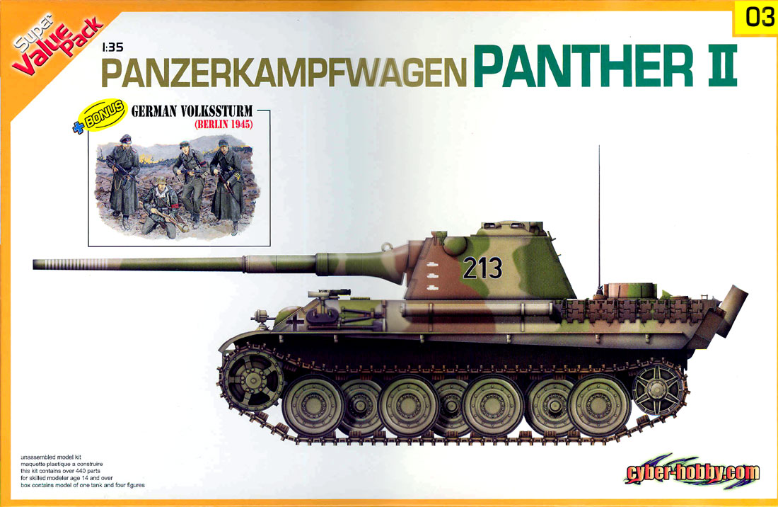 1/35 Panzerkampfwagen PANTHER II + GERMAN VOLKSSTURM (BERLIN 1945)