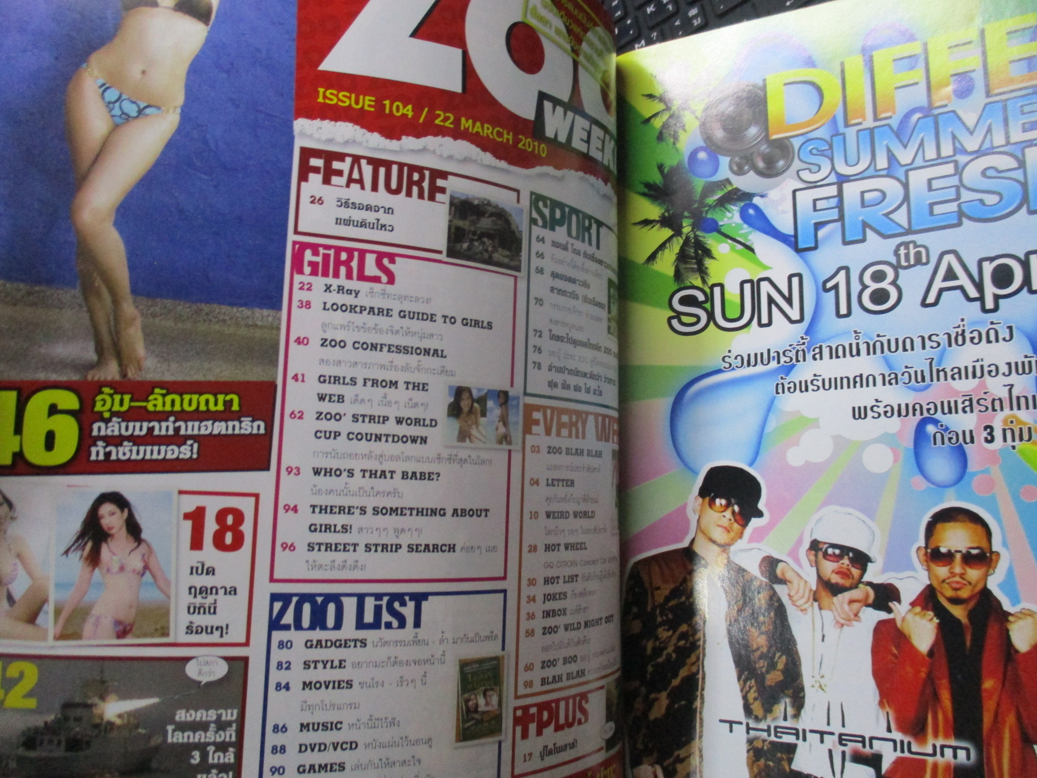 นิตยสารZOO ฉบับ104 ปี2553 ปก อุ้ม ลักขณา