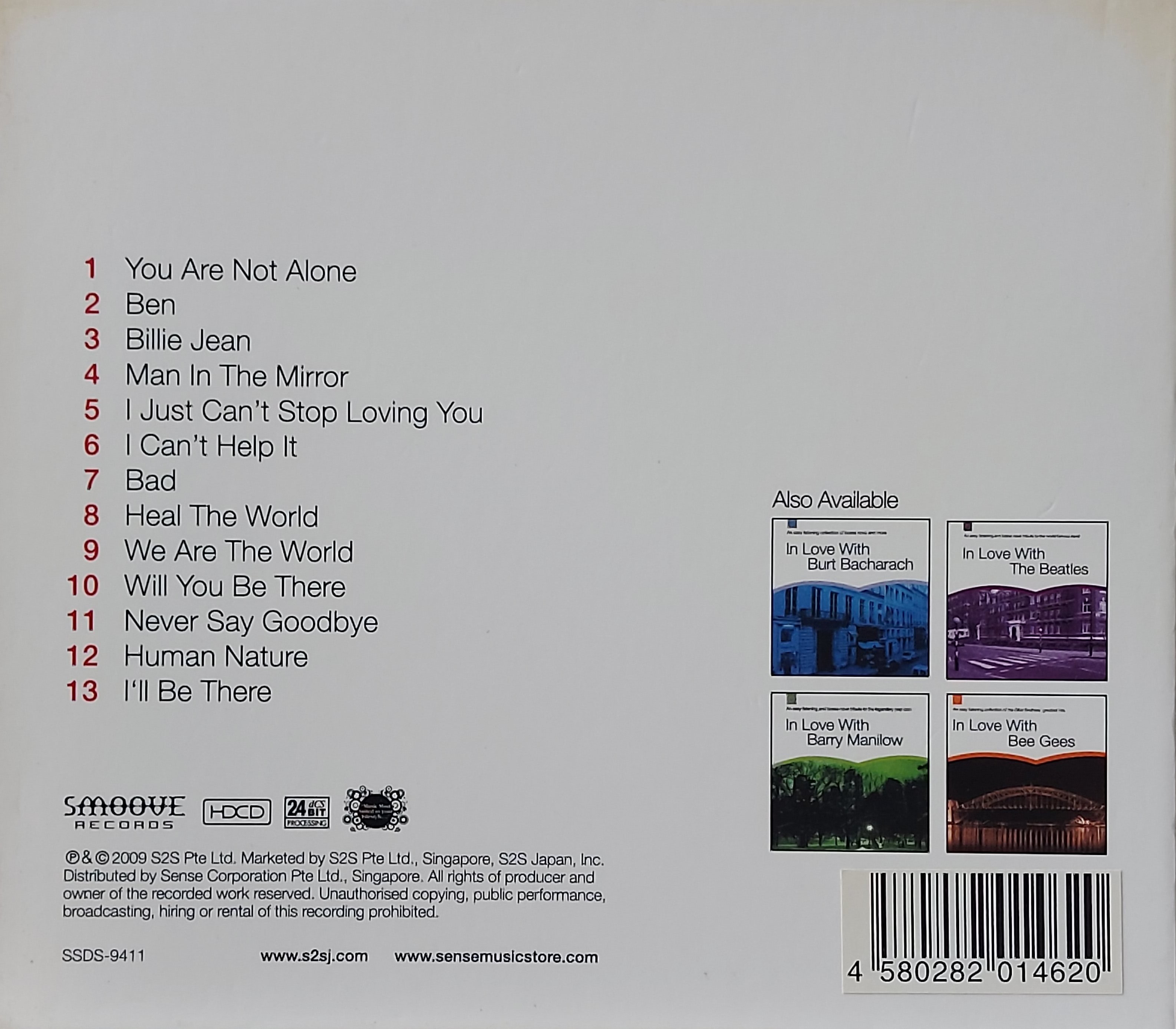 Used CD,In Love With Michael Jackson (B)(Various Artists)(2009)(Singapore)