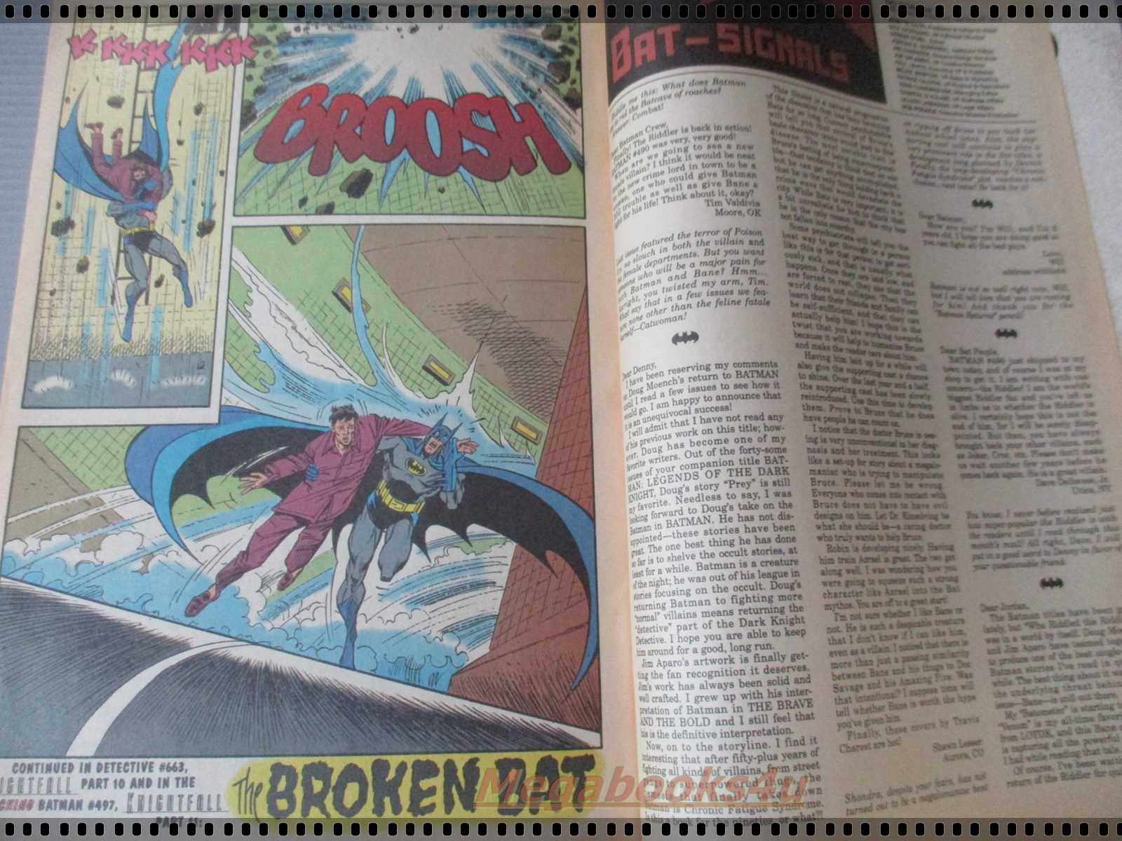 การ์ตูน DC comics การ์ตูนภาษาอังกฤษ แบทแมน BATMAN ฉบับที่ 496 ปี2536 ตอน DIE LAUGHING