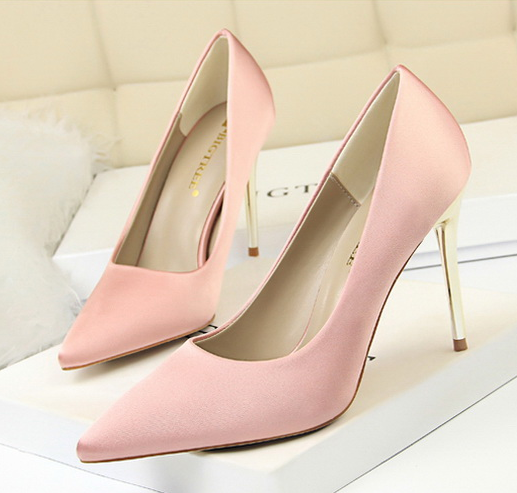 รองเท้าคัทชูผ้าซาติน ไซต์ 34-43 สีดำ/แดงเข้ม/แดง/ส้ม/เหลือง/เทา/ชมพู/เขียว/แชมเปญ