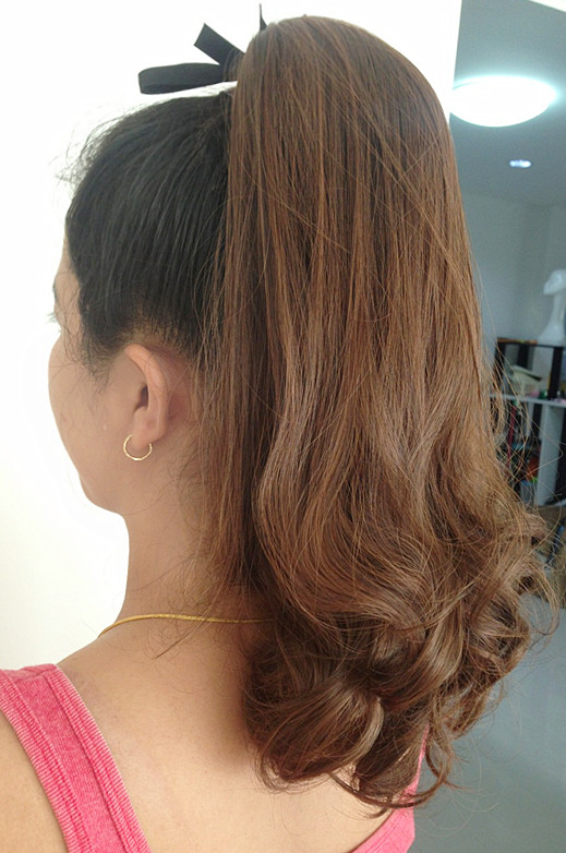 K306 หางม้า เเบบผูก จัดเเต่ง ให้เป็นสวอล หรือจะหวีให้ลอนคลายก็ได้ สวยเป๊ะเหมือนกัน