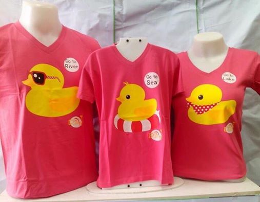 เสื้อครอบครัว ยอดฮิต เป็ดน้อย สีบานเย็น