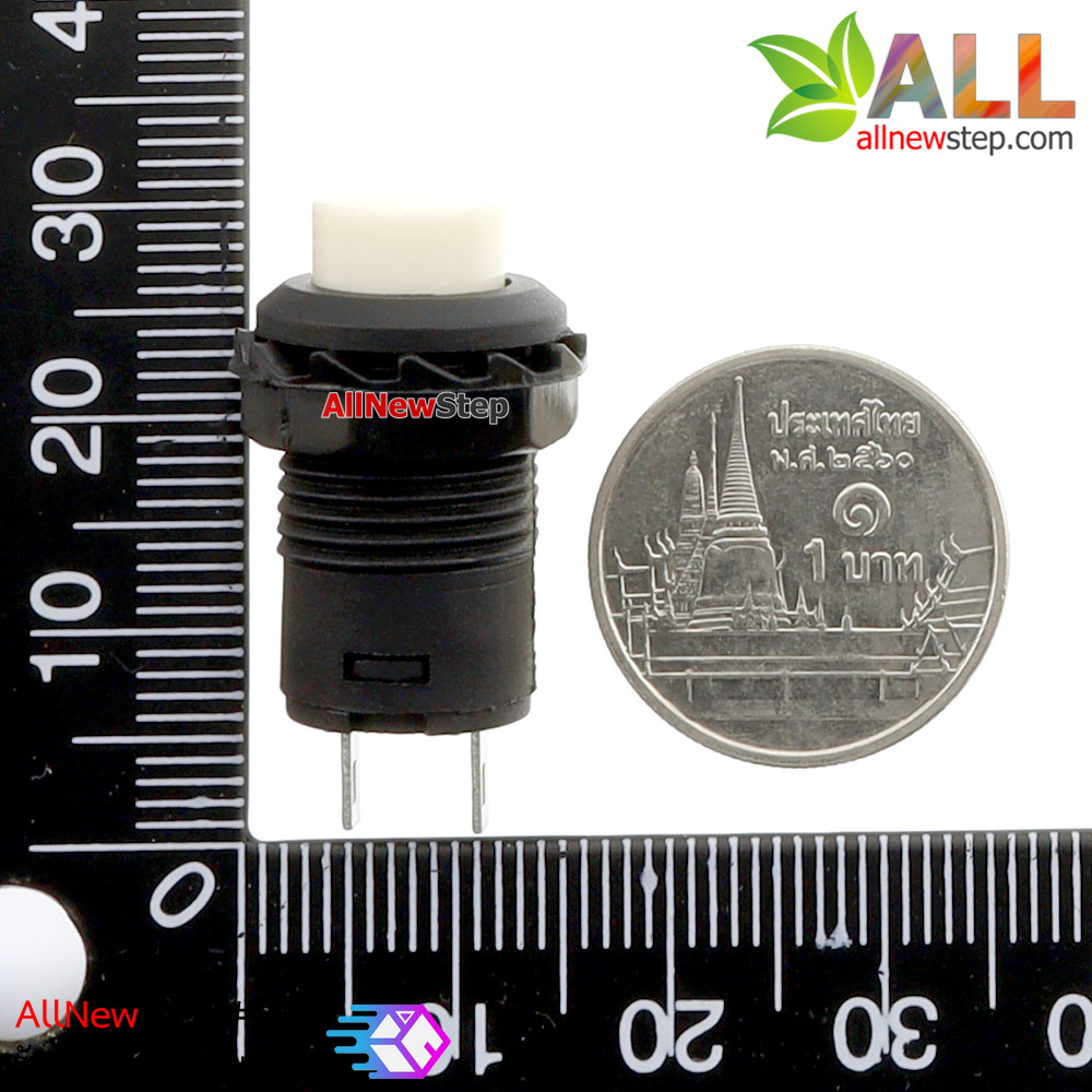 สวิตช์กดติดกดดับ lock switch DS-427/428 1.5A 250VAC สีขาว