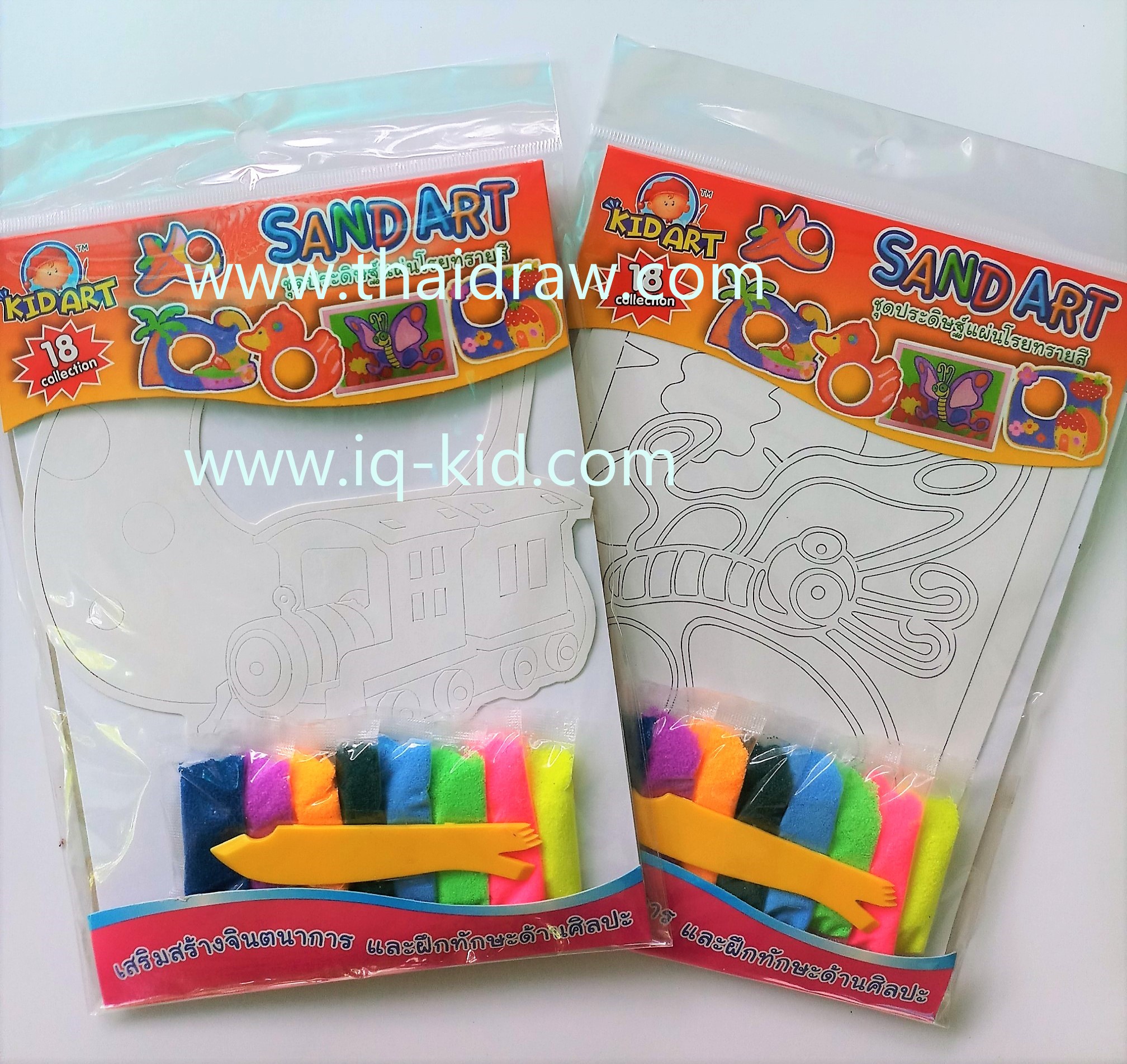 ชุดประดิษฐ์แผ่นโรยทรายสี Sand Art - แพ็คโหล