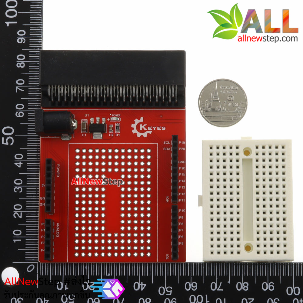 Micro:bit บอร์ดขยายขา Micro:bit พร้อมบอร์ดทดลอง prototype development expansion board