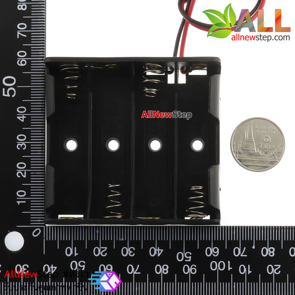 รางถ่าน AA 4 ก้อน 6V ขั้วต่อแบบ Jack DC 5.5x2.5mm