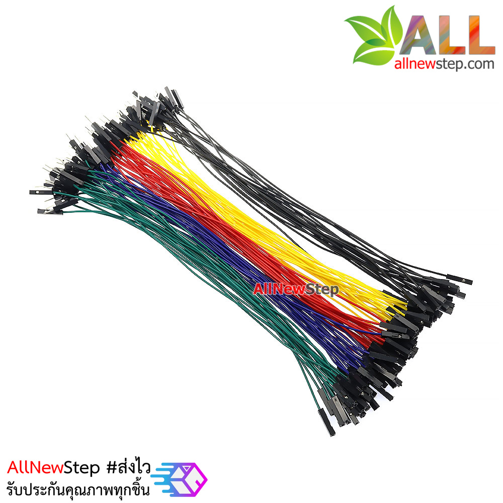 สายไฟผู้-เมีย สายไฟจัมเปอร์ 20cm 5 สี อย่างละ 20 เส้น รวม 100 เส้น