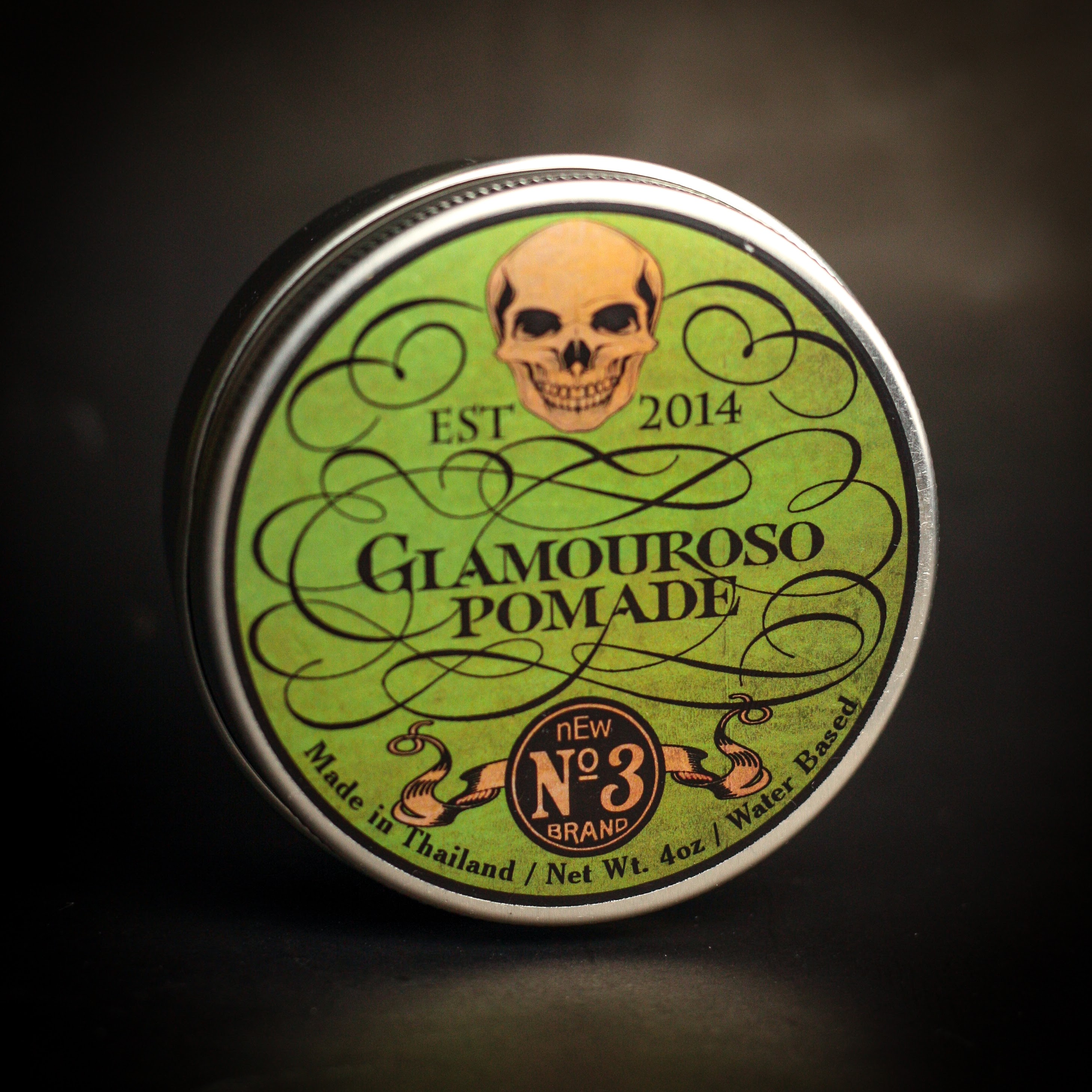 Glamouroso Pomade (Water Based เนื้อเขียว กลิ่น Clinique Happy for MEN) ขนาด 4 oz.