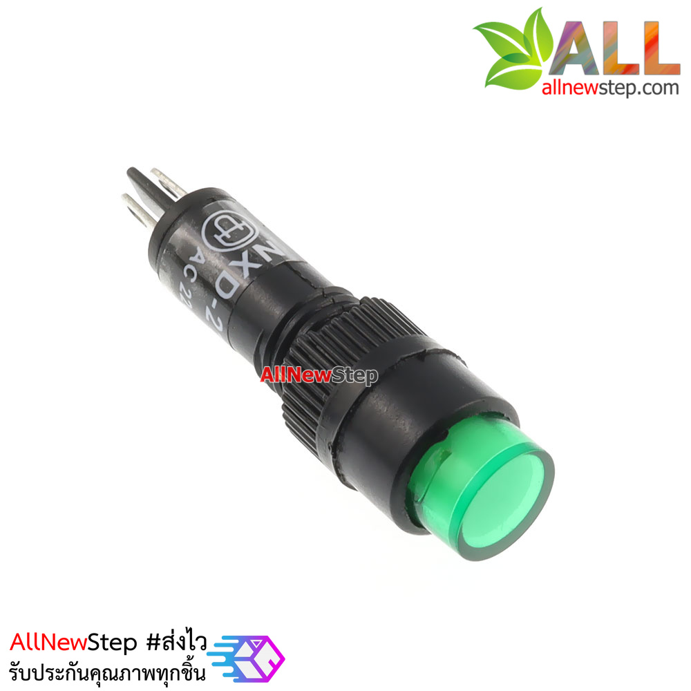 NXD-215 ไฟ LED signal สำหรับติดแผงควบคุม สีเขียว 220VAC