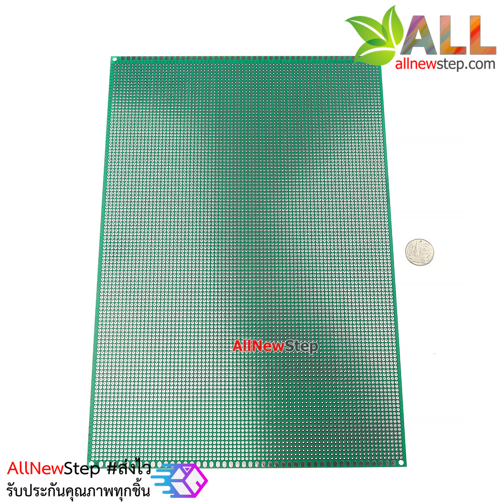 แผ่นปริ๊น PCB ขนาด 20x30cm สีเขียว 1 ด้าน