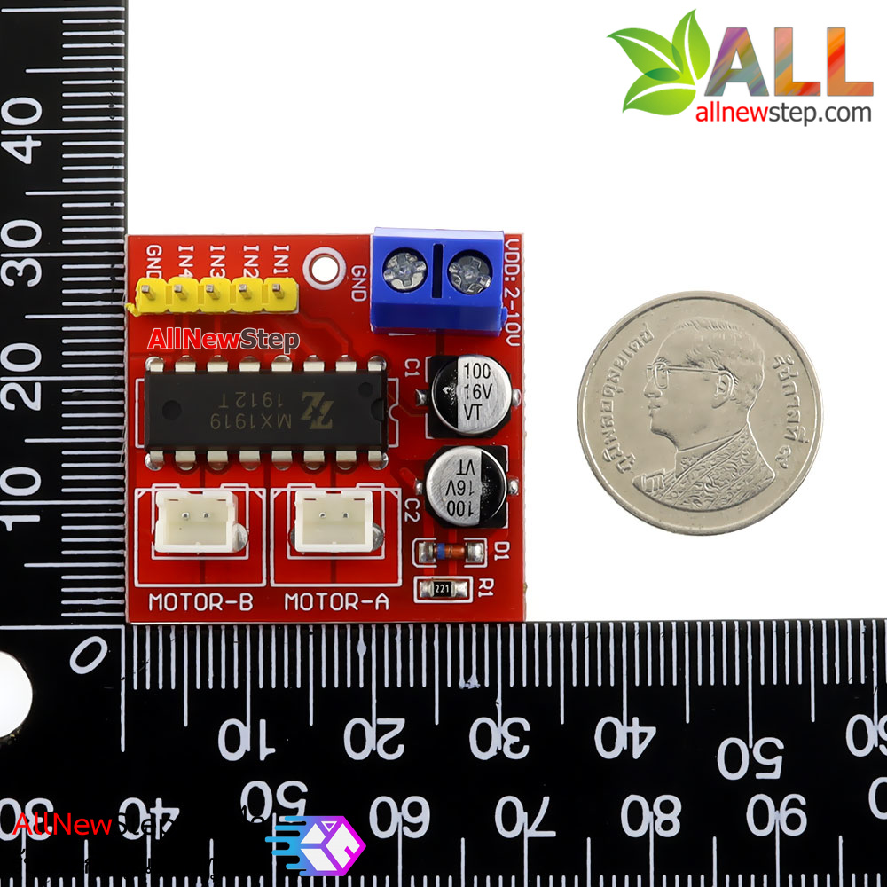 Super L298N บอร์ดขับมอเตอร์ 2 ตัว กำลังขับสูงสุด 2.5A dual motor drive module PWM speed H bridge stepper motor