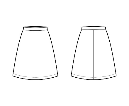 แพทเทิร์นกระโปรงทรงเอ