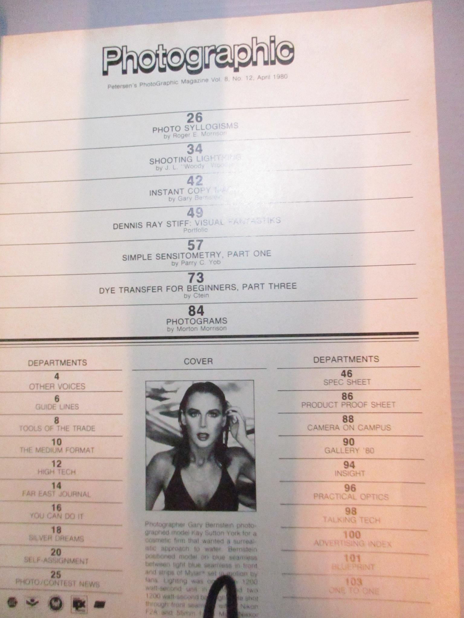 นิตยสารกล้องและการถ่ายภาพ PHOTOGRAPHIC ฉบับเดือน APR 1980