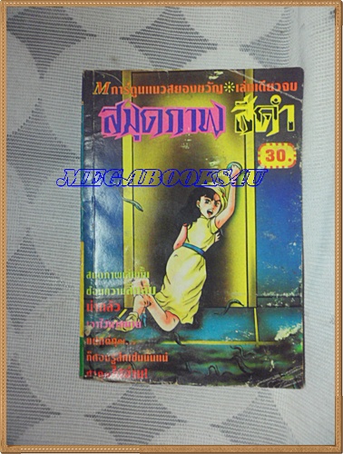 HZ4604;หนังสือการ์ตูนสมุดภาพสีดำเล่มเดียวจบ ปก30บาท สภาพพอใช้ มีรอยน้ำ