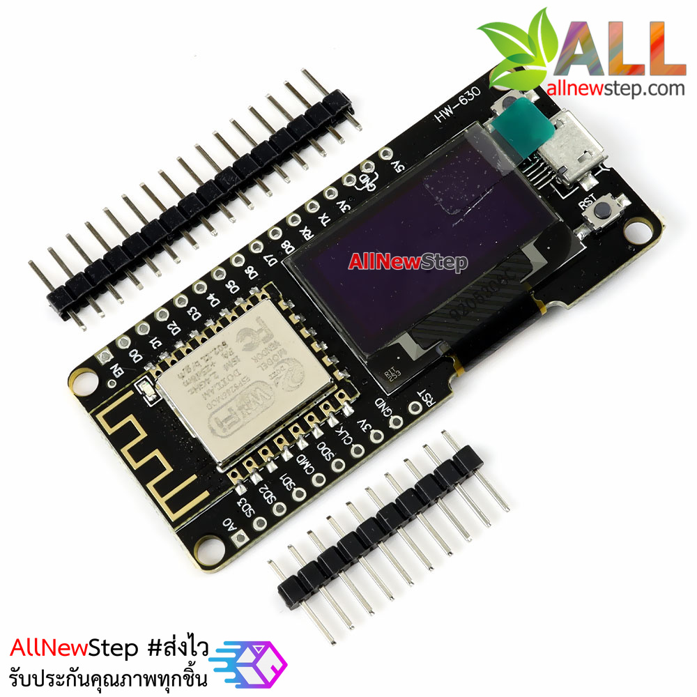 NodeMCU WeMos ESP8266-12E/12F built-in 0.96 นิ้ว OLED บอร์ด NodeMCU ...